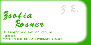 zsofia rosner business card